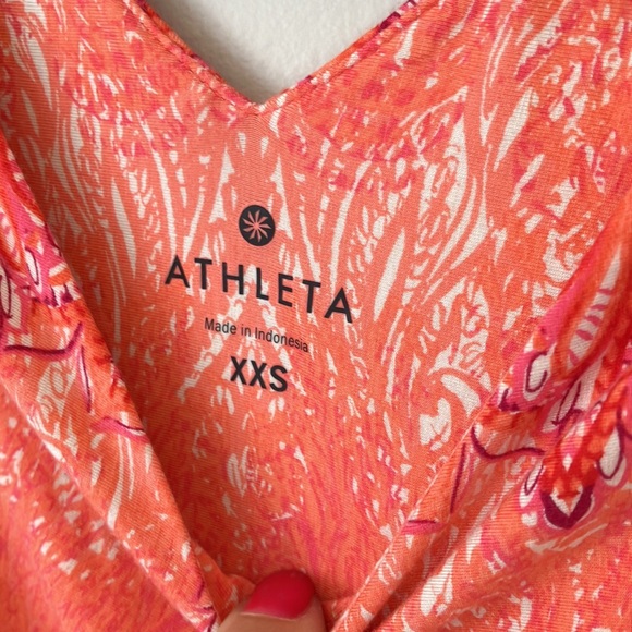 Athleta coral sundress size xxs chest is 11.5” NWT - Picture 2 of 6
